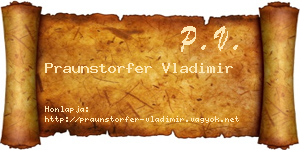 Praunstorfer Vladimir névjegykártya